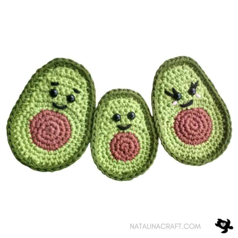 Crochet Avocados: Appliques