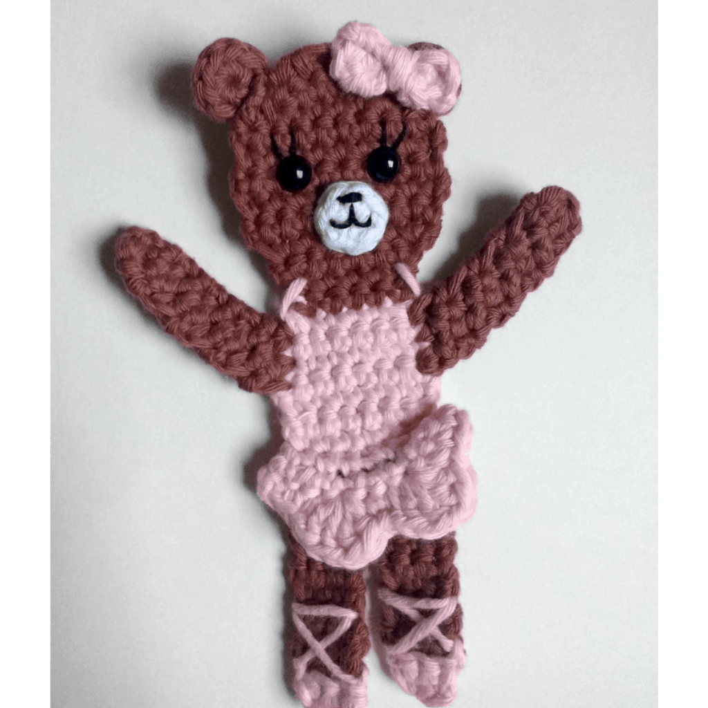crochet bear applique