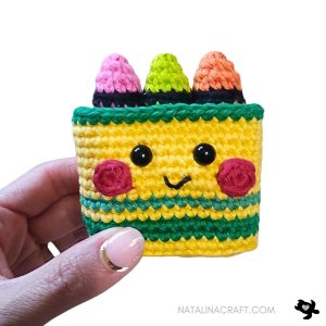 Crayons and box - Free Crochet Pattern