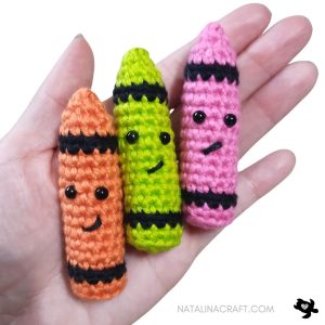 Crayons and box - Free Crochet Pattern