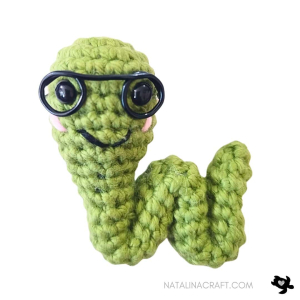 crochet bookworm
