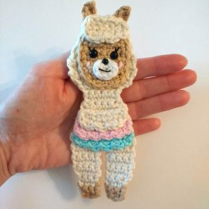 crochet llama applique
