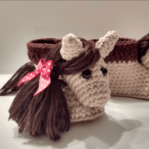 crochet horse baby booties