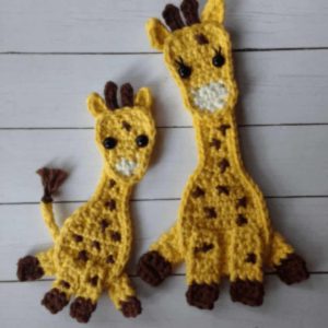 crochet giraffe applique