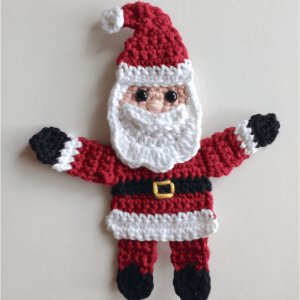 crochet santa claus applique